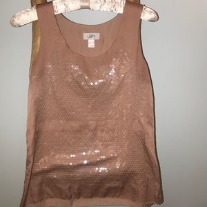 Sequin tank- dark pink